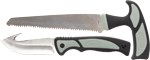 Battenfeld Knives Old Timer Hunter Combo Serrated Blade and Guthook Blade Black and Grey | 661120107378