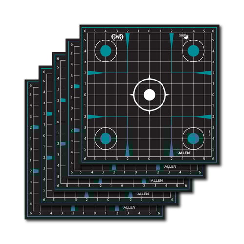 Allen Girls with Guns Splash Adhesive Sight Grid Targets 12x12 - 5/ct | 026509046806
