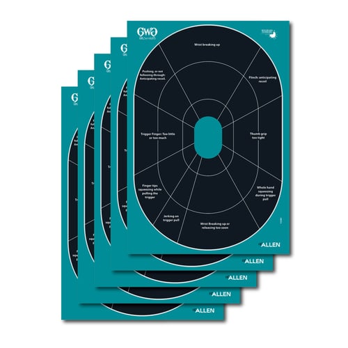 Allen Girls with Guns Splash Adhesive Oval Silhoutte Target 12x18 - 5/ct | 026509046813