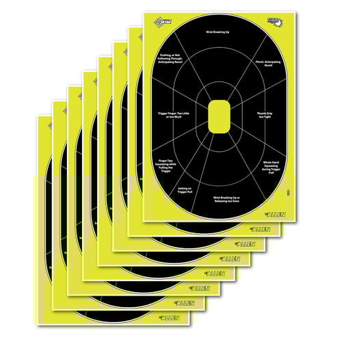 Allen EZ AIM Non-Adhesive Splash Handgun Trainer 12x8 - 8/ct | 026509046547