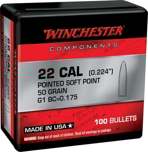 22-250 SOFT POINT BULLET 50 GR 100 CT | 020892633582