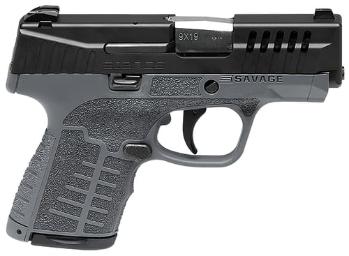 SAVAGE SEMI AUTO STANCE MC9 GRY 9MM 3.2 in Barrel 10 twist rate 71 / 81 rd capcity STANDARD - 3 DOT  | 9x19mm NATO | 011356670090