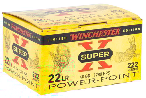 Winchester Super-X Rimfire Ammunition .22 LR 40 gr. CP-HP 1280 fps 222/ct  | .22 LR | 020892104693