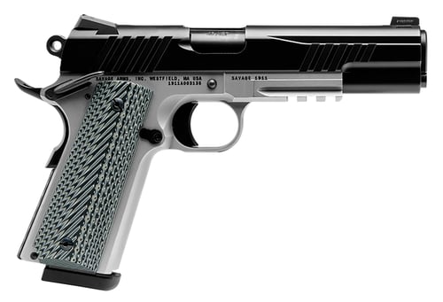 Savage 1911 Govt Style Handgun 9mm Luger 10rd Magazines 2 5 Barrel Black and Stainless with Rail  | 9x19mm NATO | 011356672087