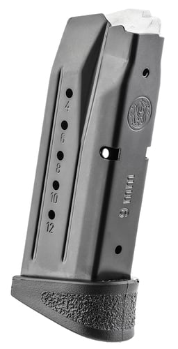 Smith  Wesson MP9 Compact Magazine w/Finger Rest 9mm Blued 12/rd | NA | 022188131840