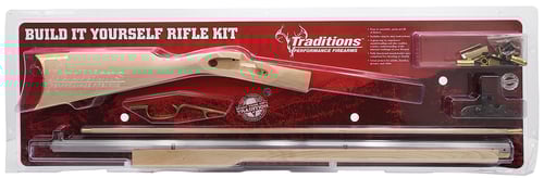 Traditions Black Powder Kentucky Rifle Build-It-Yourself Kit Select Raw Hardwood .50 Cal 33.5 White Barrel  | .50 BLACKPOWDER | 040589018881