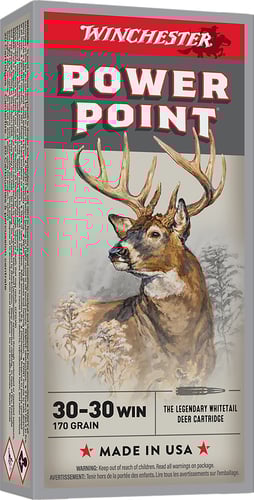 Winchester Super-X Power Point Rifle Ammunition .30-30 Win 170 gr. SP 2200 fps 20/ct  | .3030 WIN | 020892200098