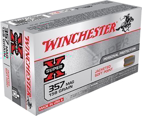 Winchester Super-X Handgun Ammunition .357 Mag 158 gr. JSP 1235 fps 50/ct  | .357 MAG | 020892201453