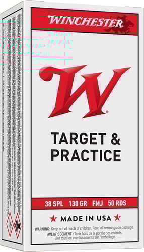 Winchester USA Handgun Ammunition .38 Spl 130 gr FMJ 50/ct  | .38 SPL | 020892201927