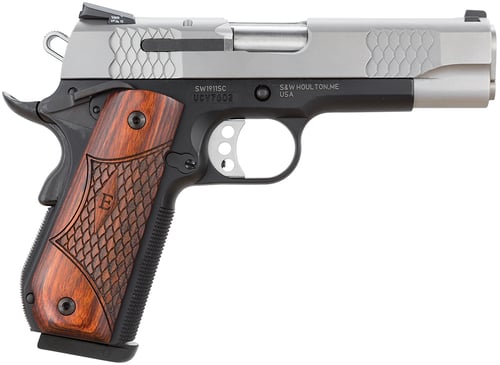 Smith  Wesson 1911SC E Series Handgun .45 ACP 7rd  8rd Magazines 4.25 Barrel Round Butt Scandium Frame Silver and Black | .45 ACP | 022188084856