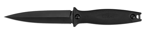 Kershaw Secret Agent Fixed Boot Knife 4-2/5 Spear Point Black with Sheath | 087171036977