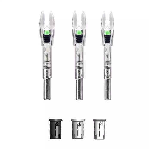 Nockturnal Shift Universal Green Lighted Nocks 3/pk | 818322016063