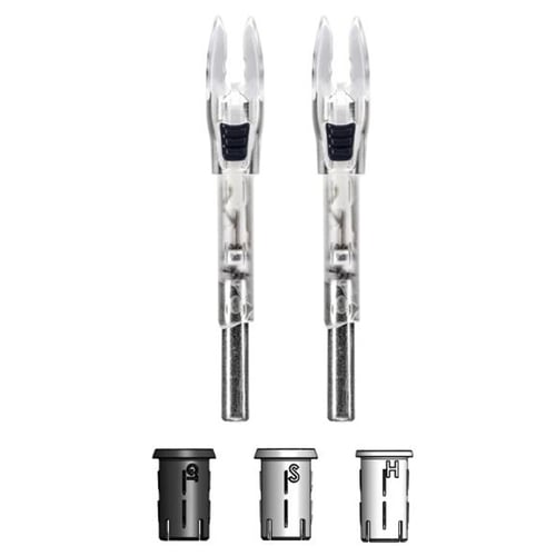 Feradyne Nockturnal Shift Nock Universal Size Red and Green Strobe Lighted 2-Pack | 818322013925