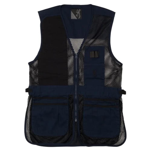 Browning Trapper Creek Mesh Shooting Vest Navy and Black S | 023614952640