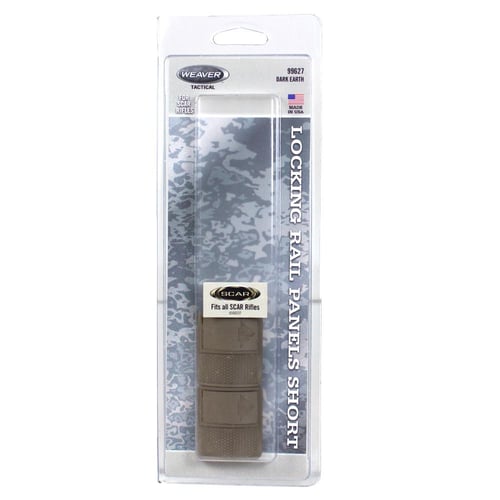 Weaver S.C.A.R. Locking Rail Panels - 1.6  Short Dark Earth 2/ct | 076683996275